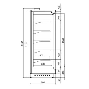 Горка холодильная Dazzl Vega SG 080 H210 Plug-in 250 - Изображение 3