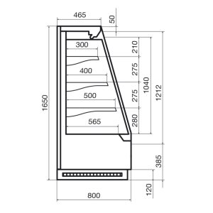 Горка холодильная Dazzl Vega DG 080 H160 Plug-in 250 - Изображение 3