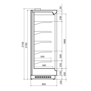 Горка холодильная Dazzl Vega SG 080 H210 125 - Изображение 3