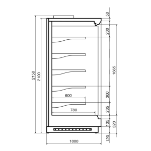 Горка холодильная Dazzl Vega 100 H210 125 фруктовая - Изображение 3