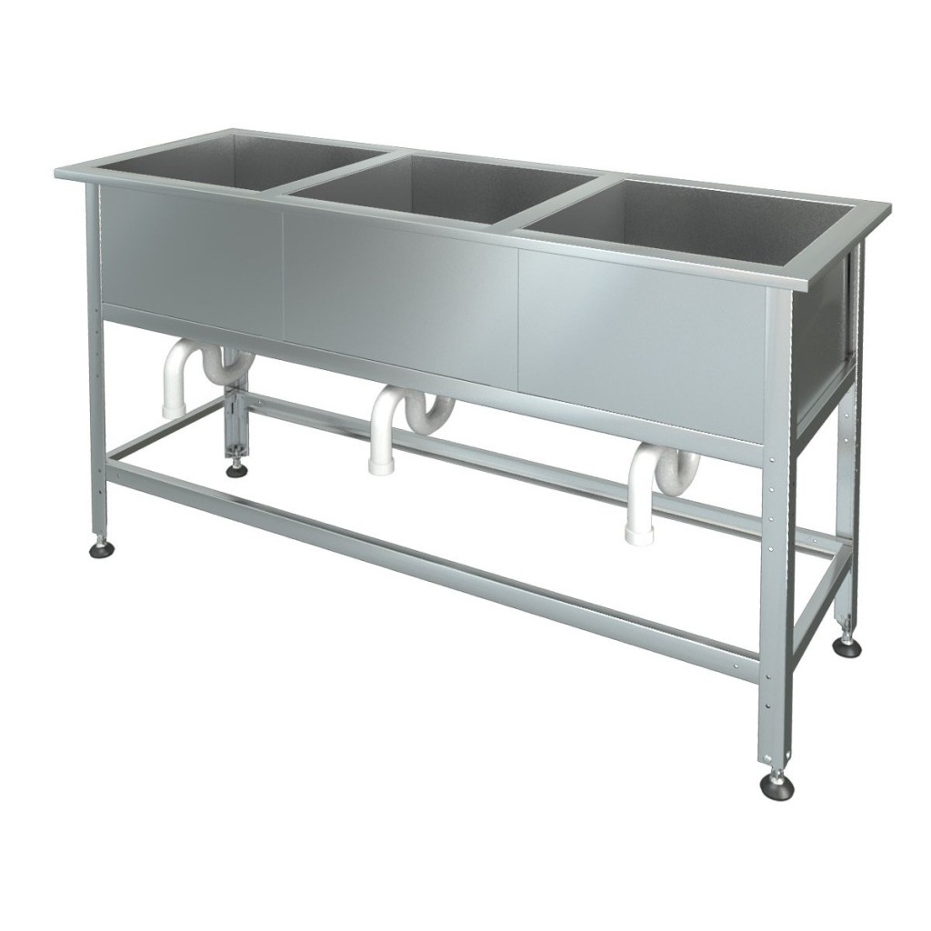 Ванна моечная МХМ М-3-0,3-0,53/1,49 (AISI 430, t=1)