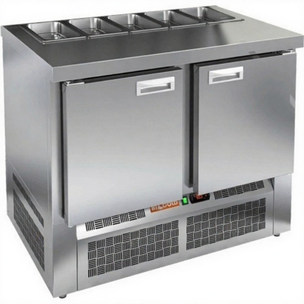 Стол холодильный для салатов HiCold SLE1-11GN (1/3) О без крышки
