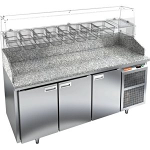 Стол холодильный для пиццы HiCold PZ3-111/GN М камень
