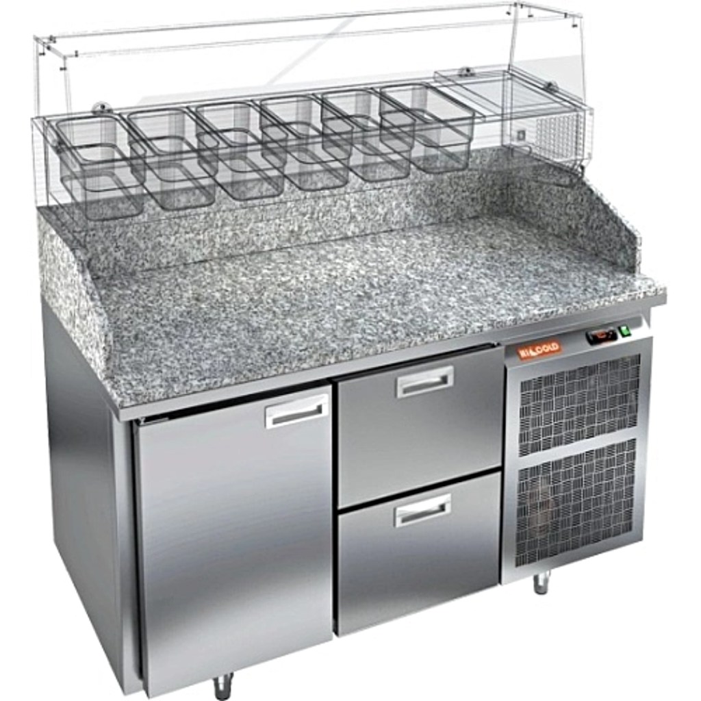 Стол холодильный для пиццы HiCold PZ3-12/GN камень