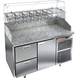 Стол холодильный для пиццы HiCold PZ3-21/GN камень