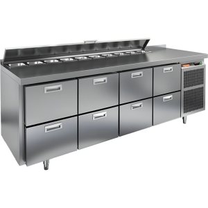 Стол холодильный для салатов HiCold SL1-2222GN (1/3) с крышкой