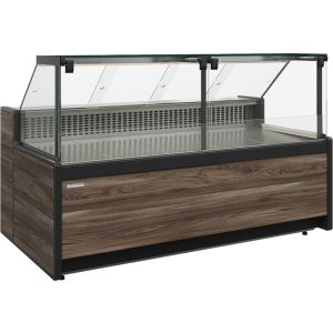 Витрина холодильная Carboma GC111 SM 2,0-1 (1008 Темный дуб) (газлифт, без боковин)